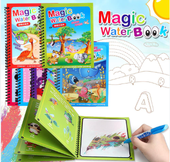 Magic Coloring Book Reusable Kids Drawing Book Magic Pen Drawing Book Kids Painting Toys