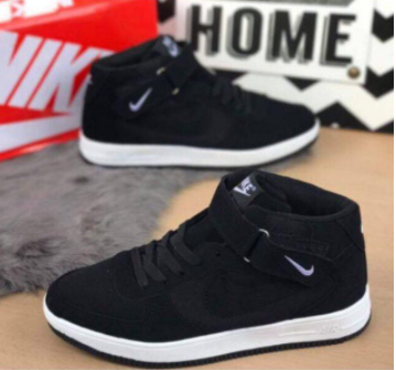 Mens rubber/NIKE original Shoes Men Air Force 1 fashion high cut rubber running sports