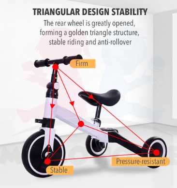 Balance Bike Tricycle Bike for Kids 3 in1 Multi-function Baby Walker Baby Bike Mini Bike Scooter