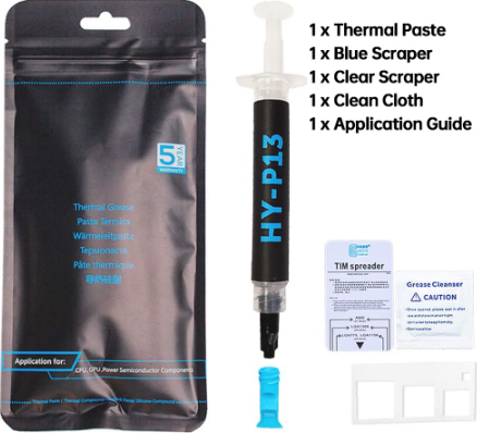 Ampcom Thermal Grease Kit, Thermal Conductivity 13.4W/M-K, High Performance Thermal Compound, Thermal Paste For Ssd Cpu Gpu Vga