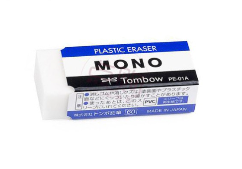 Tombow Plastic Eraser Pe-01A White Mono