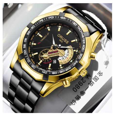 Original ORUSS Men's Stainless Steel Waterproof Luxury Fashion Business Watch Automatic Quartz Wrist Men M1