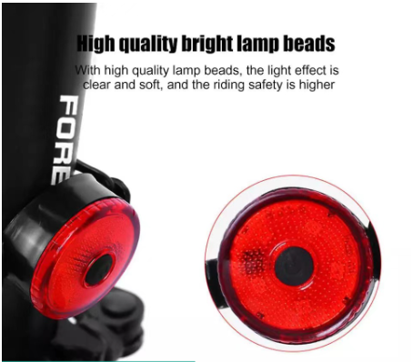 USB Rechargeable Bicycle Tail Rear Waterproof Adjustable Safety Warning Light Taillight Lamp Highlight