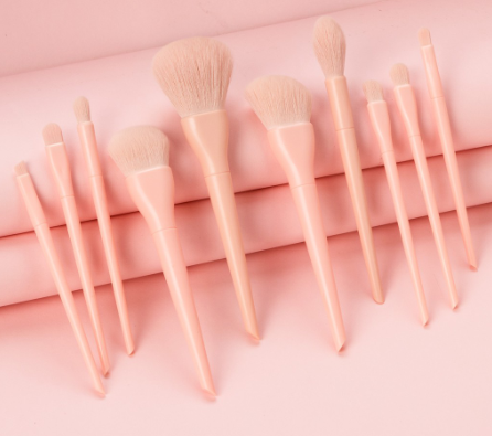 BEAUTY GLAZED 10 Pcs Pink Makeup brushes Eye shadow brushes Cosmetics