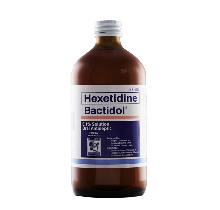 Bactidol Oral Antiseptic Gargle Mouthwash 500ml for Sore Throat, Itchy Throat