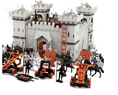 Kids DIY UK Medieval Castle Soldiers Model Set Knights Figures Static Model Educational Toys