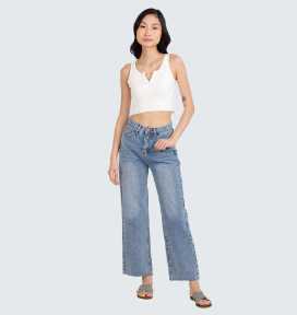 Mantou Selah Raw Hem Jeans