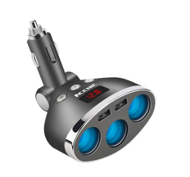 ACCNIC T3 Car Charger,120W 3-Socket Cigarette Lighter Power Adapter Usb DC Splitter 3.1 Car charger