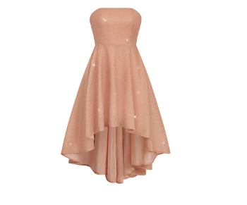 Lovito Elegant Plain High Low Zipper Dress L41ED017 Pink