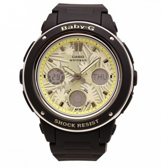 Casio Baby-g BGA-150F-1A Digital Analog Rubber Strap Watch For Women