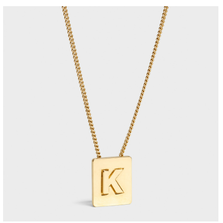 Lisa Same Style Letter Necklace Female Titanium Steel Does Not Fade Summer Girlfriends Simple Pendant Pearl Chain Korean Version K