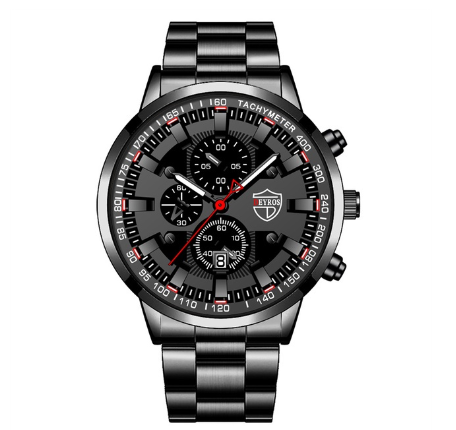 Full Steel Men's Military Sport Waterproof Watch Quartz Business Men Wristwatch Casual Black Men Watch for Men Relo for Men 11