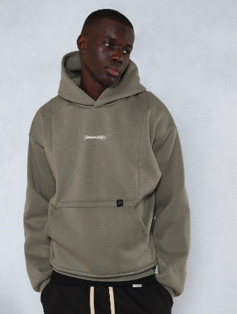 SUMWON Regular Fit Overhead Hoodie With Small Graphic Print