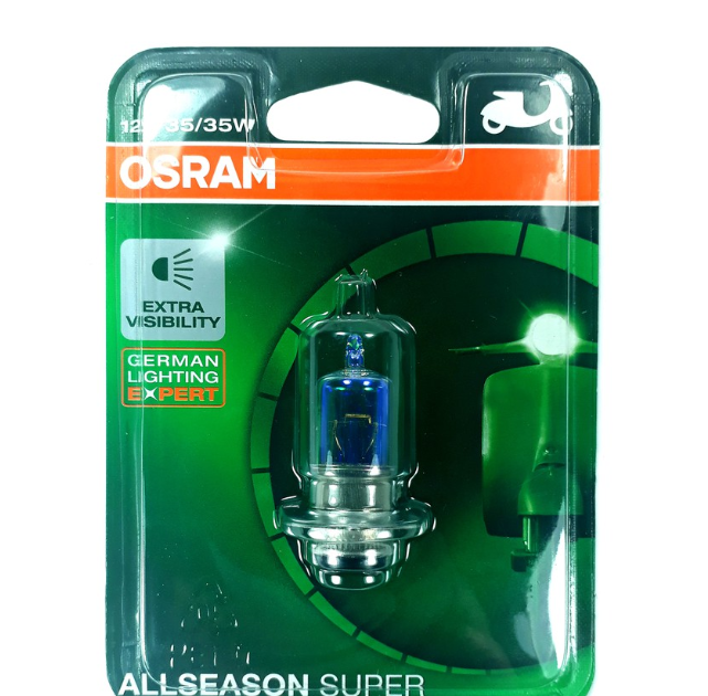 Osram Motorcycle Halogen Bulb All Season T19/1Leg 12V 35/35W