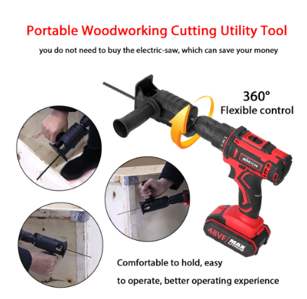 Electric Drill Modified Electric Saw Portable Reciprocating Saw Modified Power Tool Wood Cutter