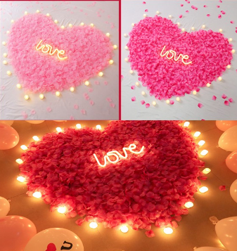 100/PCS Artificial Creative Rose Flower Petals Wedding Valentines Birthday Atmosphere Party Decor