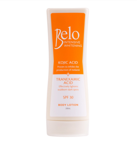 Belo Intensive Whitening Body Lotion 200mL + FREE 2 pcs Essentials by Belo Beautifying Bars 65g