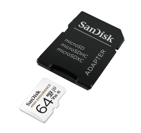 Sandisk High Endurance Memory Card Micro Sdxc Video Monitoring 64Gb With Adapter