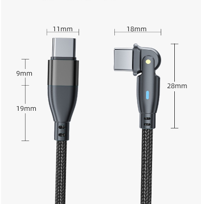 60W Fast Charging Cable Quick Charge Type-C Charging Data Cord 1M For Iphone