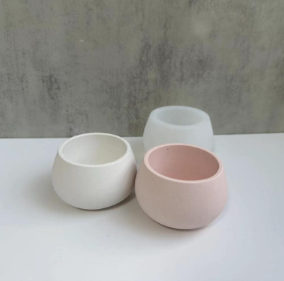 DIY Round Flower Pot Silicone Mold Storage Box Pot Plaster Mold Drop Glue Mold