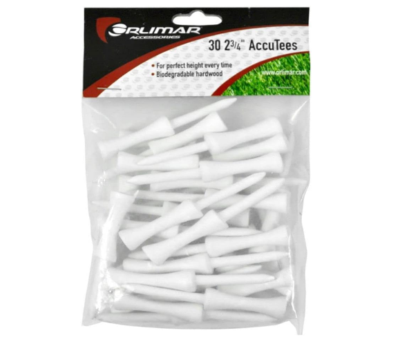 Orlimar AccuTees 2 3/4" White Step Down Golf Tees (30 Count)