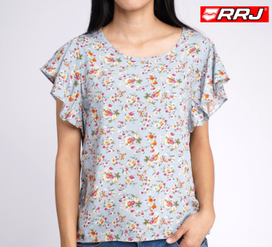 RRJ Ladies Modified Woven Boxy Fit 103950 Blue