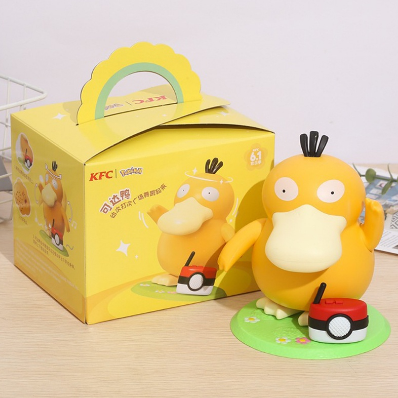 15cm Japan Pokemon Pikachu Duck Anime Character Dancing KFC Psyduck Music Box Children's Action Figures Toys Model Doll Kawaii