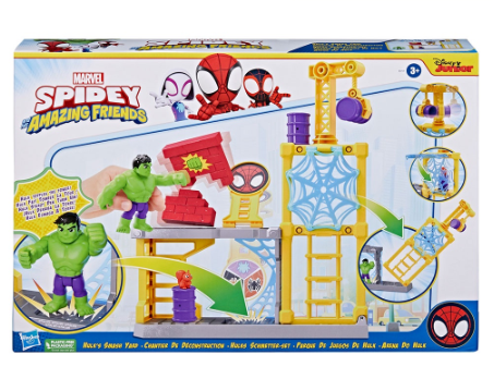 Disney Jr. Marvel Spidey and His Amazing Friends Hulk Smash Yard Playset