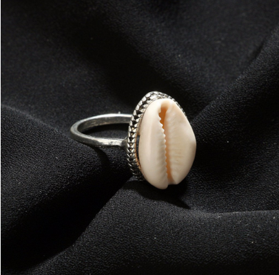 1PC Women's Natural Sea Shell Cowry Cowrie Ring