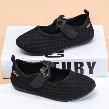 Baby Kids Girls Shoes Flats Bow Velcro Slip on Fashion Shoes