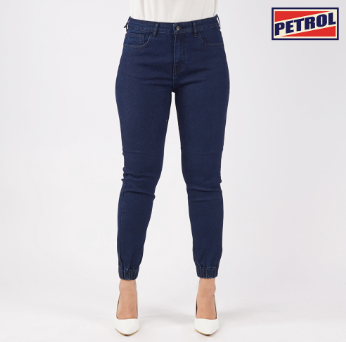 Petrol Ladies Basic Denim Boyfriend Jeans for Women Trendy Fashion High Quality 149417 Dark Shade