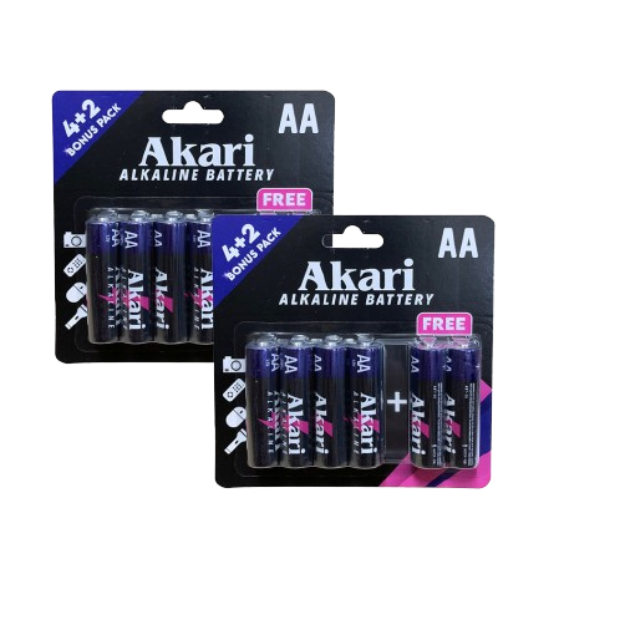 Akari (BUY 1 TAKE 1) Alkaline Battery, AA LR6, 1.5V - 4+2 in a pack