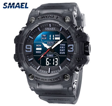 SMAEL Digital Mens Watches Waterproof Original Top Brand Sport Casual Outdoor Fashion Male Watch Men LED Light 8049 02