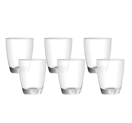 UNION GLASS Clear Glass Rock Glass Water, Juice, Soda, Liquor Glass 360ml | 13oz [Set of 6]