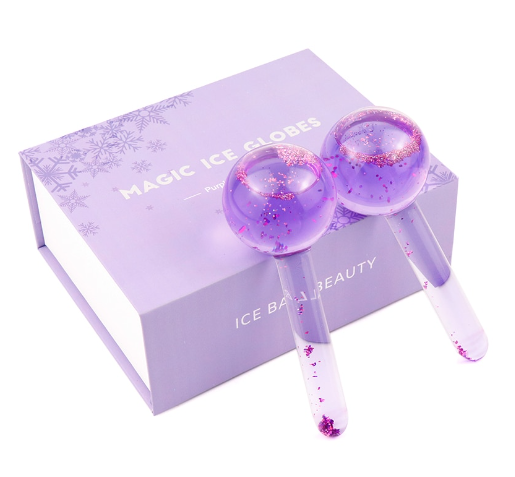 Ice Hockey Energy Crystal Ball Facial Cooling Ice Globes Water Wave Face and Eye massage Skin Care