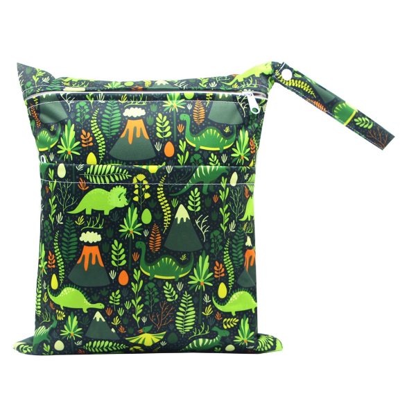 30x36cm Lager Size Diaper Wet Dry Bags Double Zipper Printed Portable Waterproof Bag Storage Bag Swimwear Bag C28