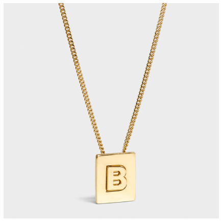 Lisa Same Style Letter Necklace Female Titanium Steel Does Not Fade Summer Girlfriends Simple Pendant Pearl Chain Korean Version B