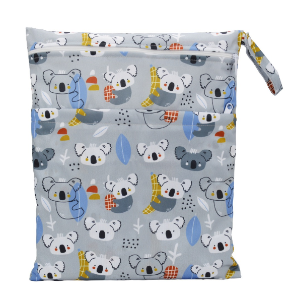 30x36cm Lager Size Diaper Wet Dry Bags Double Zipper Printed Portable Waterproof Bag Storage Bag Swimwear Bag C17