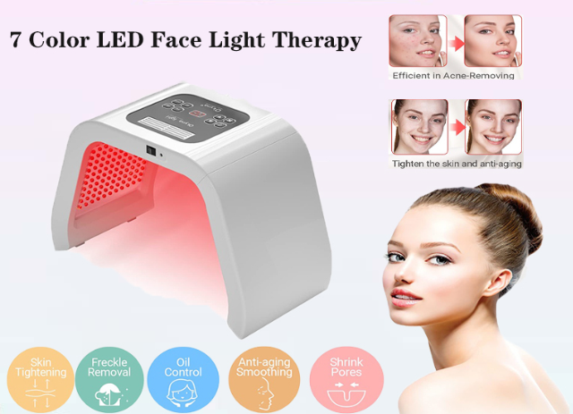 7 Color Pdt LED Face Light Therapy Facial Skin Care Acne Treatment Therapy Mask