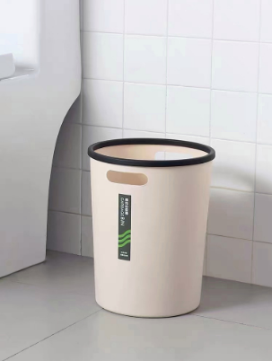 Household Plastic Trash Can Trash Bin Office Garbage Can Trash Can for Room