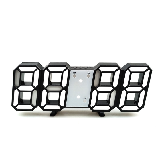 Digital Clock Wall Decor Smart 3d Alarm Clock Led Kitchen Office Table Desk Alarm Temperature Clock