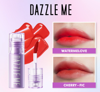 DAZZLE ME Juicy Punch -Gloss Tint Lip Tint Dewy Finish Lip Stain Pigmented Long Lasting Liptint