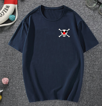 ONE PIECE CREW LOGO TSHIRT COTTON ASIA SIZE 7DESIGN UNISEX