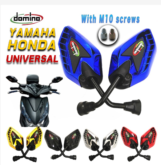 Motorcycle DOMINO Short Stem Side Mirror Clean For HONDA Universal XRM/WAVE/TMX/CLICK/BEST