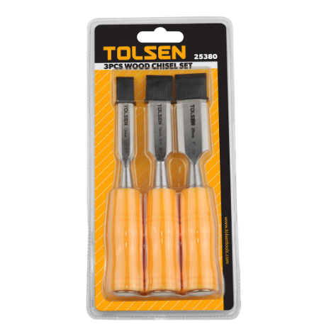 Tolsen 3Pcs Wood Chisel Set (1/2" - 1") 25380
