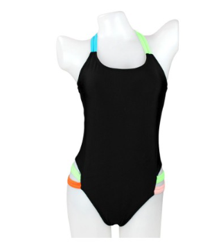 ONE PIECE SWIMWEAR NEON STRAP X BACK SWIMSUIT