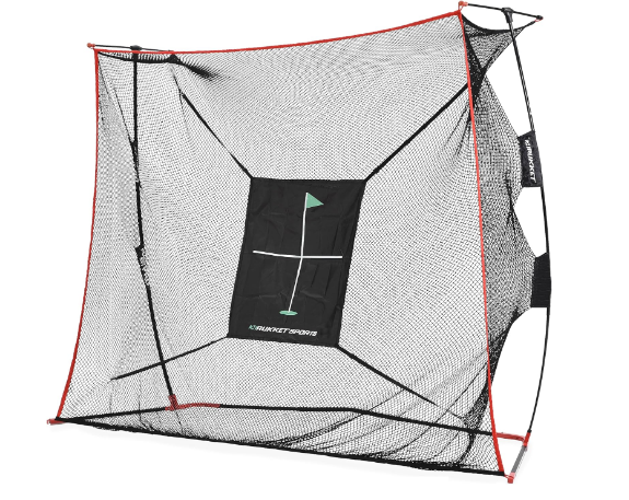 Rukket 9x7x3ft Haack Golf Net Pro, Practice Driving Indoor and Outdoor, Professional Golfing at Home Swing Training Aids, by SEC Coach Chris Haack