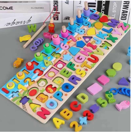 6in1 Kids Early Learning Montessori Toys Wooden Toys