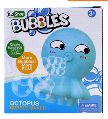KidShop Bubble Maker Blue Octopus