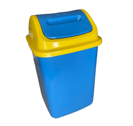 TB400 Kitchen Living Room Plastic Trash Can With Swing Top Lid Waste Bin For Living Garbage